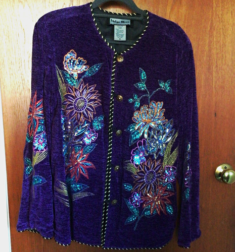 Indigo moon purple - moon, floral