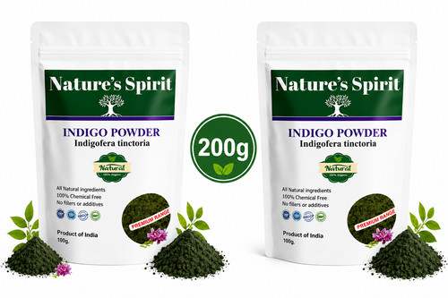 Natural indigo hair dye - hair, powder