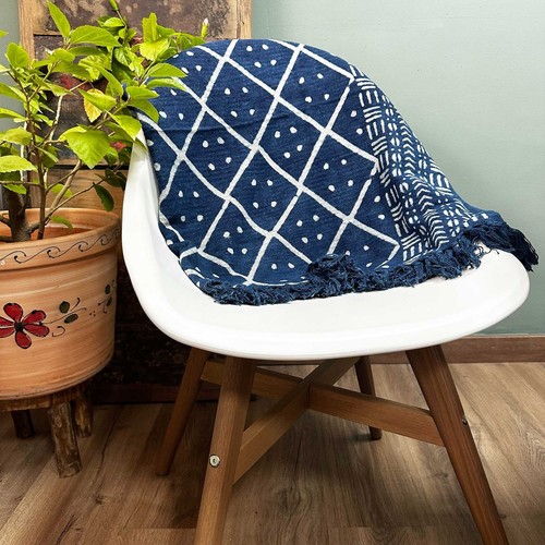 Handmade indigo cotton - indigo,