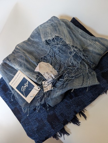 Vintage japanese indigo scarf - vintage,